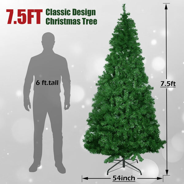 IC ICLOVER 7.5FT Artificial Christmas Tree Holiday Xmas Tree With 1,18