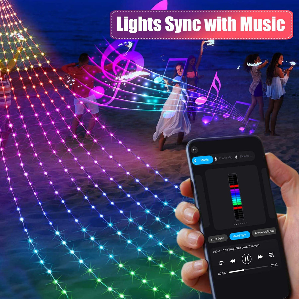 String Light for Kids Play Tent Decor, Tree Shape Light with Ring, 6.5FT Drop Line, 18 Modes Color Changing LED Lights with APP & Remote Control & Timing, Party Holiday Garden Yard Tree Decoration