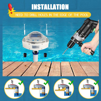 IC ICLOVER Pool Alarm Outdoor Inground Immersion Swimming Pool Safety Alarm, Poolside Water Motion Sensor with Remote Receiver Pool Monitoring System Kids, Pets Safety for Pools up to 16x32sq.ft